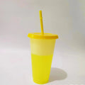Axyaa Color Changing Cups - 710ml Reusable Tumblers with Lids and Straws