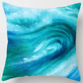 Axyaa Ocean Blue Wave Pattern Cushion Cover for Home Living Room Sofa