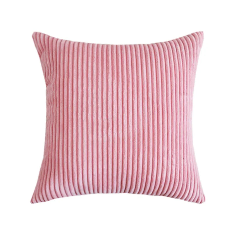 Axyaa Soft Corduroy Cushion Cover Striped Throw Pillow Case for Home Decor