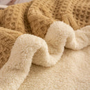 Axyaa Velvet Jacquard Double Layer Blanket Queen Size Warm Plush Bed Throw
