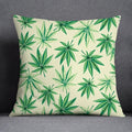 Axyaa Green Leaf Theme Pillowcase - Decorative Polyester Home Decoration 45*45cm
