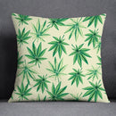 Axyaa Green Leaf Theme Pillowcase - Decorative Polyester Home Decoration 45*45cm