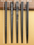 Axyaa Alloy Sushi Chopsticks Set: Commercial Grade, Anti-slip, Durable, 5 Pairs