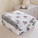 Axyaa Cartoon Pattern Flannel Blanket: Cozy Soft Plush Lightweight Throw for Sofa