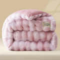 Axyaa Warm Rabbit Plush Quilt for Maternal & Infant, Thick Milk Plush, Winter Sleep Essential.