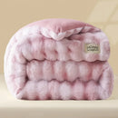 Axyaa Warm Rabbit Plush Quilt for Maternal & Infant, Thick Milk Plush, Winter Sleep Essential.
