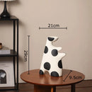 Axyaa Polka Dots Ceramic Vase: Chic Desk Decor for Flowers and Plants