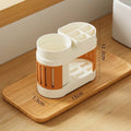 Axyaa Bathroom Essentials Set: Toothbrush Holder, Toothpaste Shelf, Cup Holder