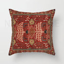 Axyaa Red Moroccan Short Plush Ethnic Style Cushion Cover for Home Decoration