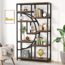 Axyaa 5-Tier Industrial Bookcase Etagere: Freestanding Tall Bookshelves Display Shelf