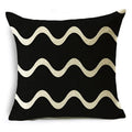 Axyaa Geometric Lines Monochrome Pattern Pillowcase for Stylish Décor