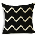 Axyaa Geometric Lines Monochrome Pattern Pillowcase for Stylish Décor