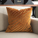 Axyaa Zebra Print Velvet Square Pillow Cover for Sofa Couch Living Room Bedroom