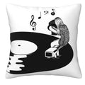 Retro Music Cassette & Vinyl Pillows Cushion Cover for Sofa, Bedroom & Car