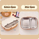 Axyaa Stainless Steel Bento Box with Compartments & Microwave Safe - Lunch Picnic Container