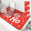Axyaa Christmas Dot Dry Mat Set - Absorbent & Anti-slip Drain Pad for Kitchen & Bathroom
