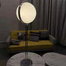 Axyaa Art Deco LED Desk Lamp Chrome Metal Light with White Acrylic Ball