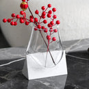 Axyaa Glass Vase on Marble Base for Modern Home Décor