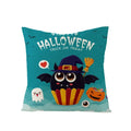 Axyaa Halloween Pillow Cover 45x45 - Pumpkin Owl Cat Spider Sofa Cushion Decor
