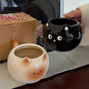 Axyaa Ceramic Cat Mug 300ml - Cute Kawaii Coffee Cup for Tea, Milk, Juice - Birthday Gift