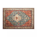 Axyaa Red Geometric Living Room Rug Festive Ethnic Style Christmas Decor Cozy Bedroom Mat