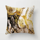 Axyaa Marble Ocean Sea Pattern Polyester Throw Pillow Cover - Home Sofa Decor