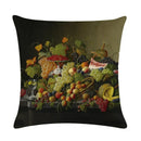 Axyaa Retro Oil Painting Linen Cushion Cover for Home Decor