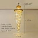 Axyaa Luxury Modern Crystal Chandelier - Black/Gold Loft Lighting Fixture