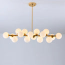 Axyaa Nordic Luxury LED Glass Ball Chandelier for Home Decor