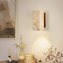 Axyaa Yellow Cave Stone Wall Lamp for Study Bedroom, Antique Style Solid Wood Hallway Lamp