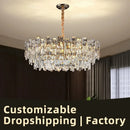 Axyaa Modern Crystal Chandelier Pendant Lighting for Dining Room and Living Room