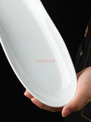 Axyaa Ceramic Flat Plate for Sushi and Cold Dishes