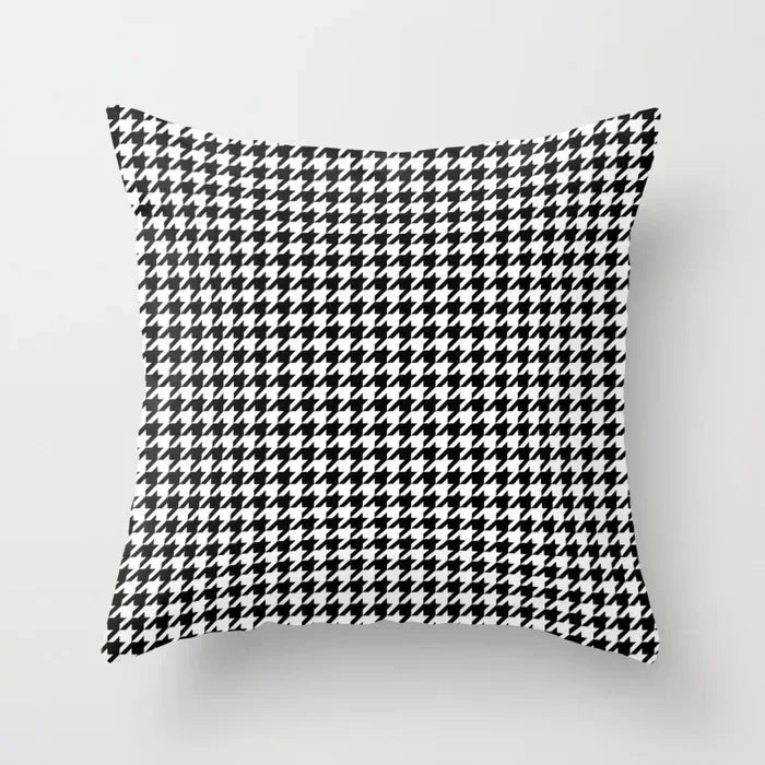 Geometric Black Yellow Cushion Covers - Axyaa Modern 18" Throw Pillow Case