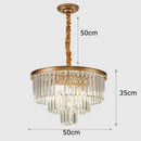 Axyaa Crystal Chandelier Stair Pendant Lamp Living Room Interior Lighting