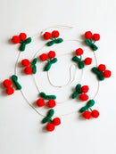 Crochet Cherry Garland for Wall Decor, Axyaa Fruit Banner for Boho Nursery/Wedding Party