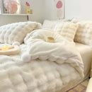 Axyaa Tuscan Faux Fur Fluffy Bedding Set Queen for Winter Skin-Friendly Warmth.