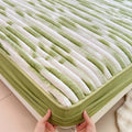 Axyaa Faux Rabbit Velvet Fitted Bed Sheet Single - High-Quality & Skin-Friendly Mattress Topper