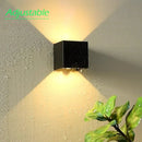 Axyaa Cube LED Wall Lamp: Waterproof Aluminum Outdoor Wall Light for Garden & Porch