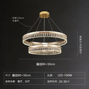 Axyaa Gold Metal Chandeliers Modern Luxury Crystal LED Hanging Lamps