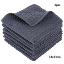 Axyaa Microfiber Dishcloth Set of 6 for Home Cleaning and Polishing