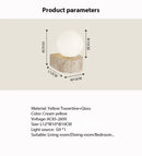 Axyaa Nordic Stone LED Wall Lamp Sconce for Bedroom Living Room Décor