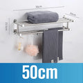 Axyaa Stainless Steel Bathroom Towel Shelf with Toilet Paper Holder & Soap Dish