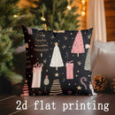 Christmas Tree & Gift Pattern Pillow Covers by Axyaa - Perfect for Sofa, Bedroom, Car