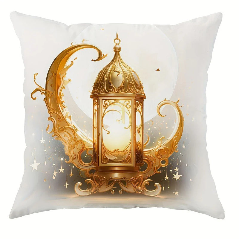 Axyaa Ramadan Crescent Moon Fasting Lamp Pillowcase - Living Room Decor
