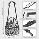 Axyaa Halloween Bats Insulated Lunch Bag with Adjustable Strap