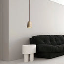 Axyaa Yellow Travertine Stone LED Pendant Lamp Retro Wood Hanging Lights