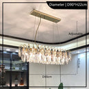 Axyaa Crystal Chandelier Pendant Light for Luxurious Living Room