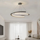 Axyaa LED Ceiling Chandelier - White/Black Modern Home Lighting for Living Room, Bedroom, Dining Room