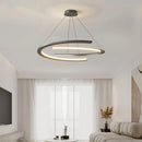 Axyaa LED Ceiling Chandelier White/Black Modern Home Lighting for Living Room & Bedroom