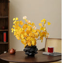 Axyaa Wave Ceramic Vase Desk Decoration with Artificial Flowers